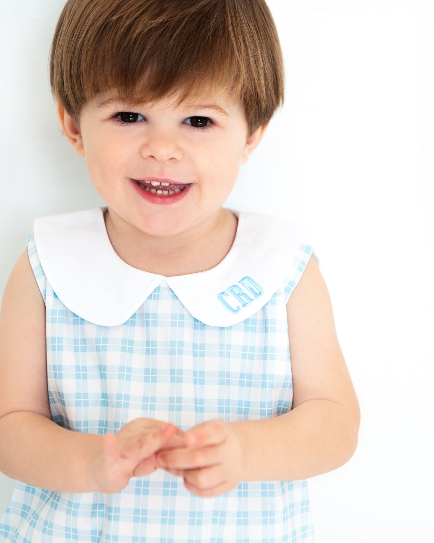 Blue And White Plaid Bubble