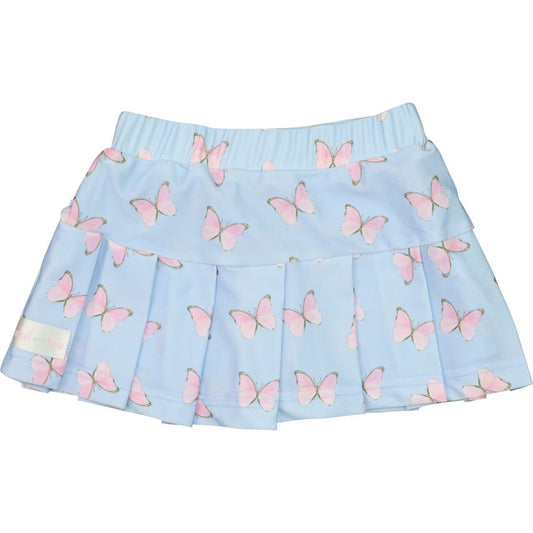 Blue Butterfly Tennis Skirt