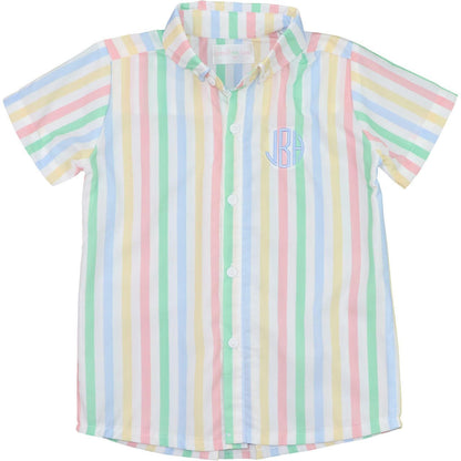 Pastel Striped Button Down Shirt