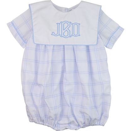 Blue And White Plaid Bubble