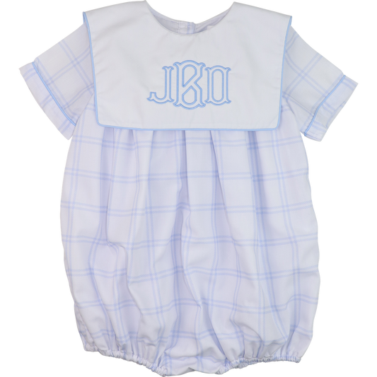 Blue And White Plaid Bubble