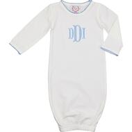 White And Blue Baby Gown