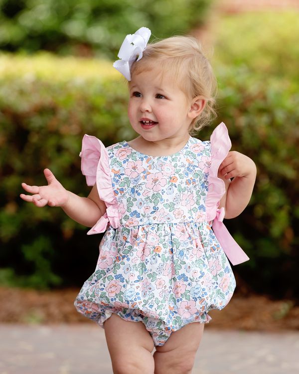 Floral Bow Ruffle Bubble