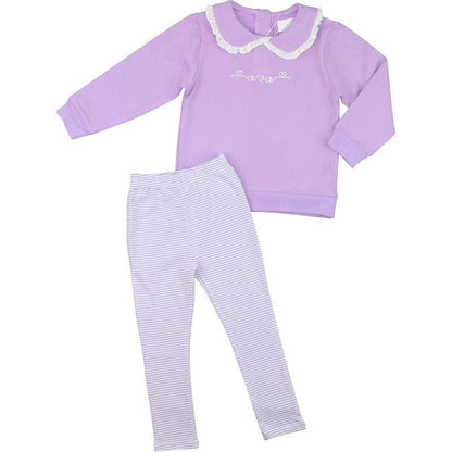 Lavender Eyelet Legging Set