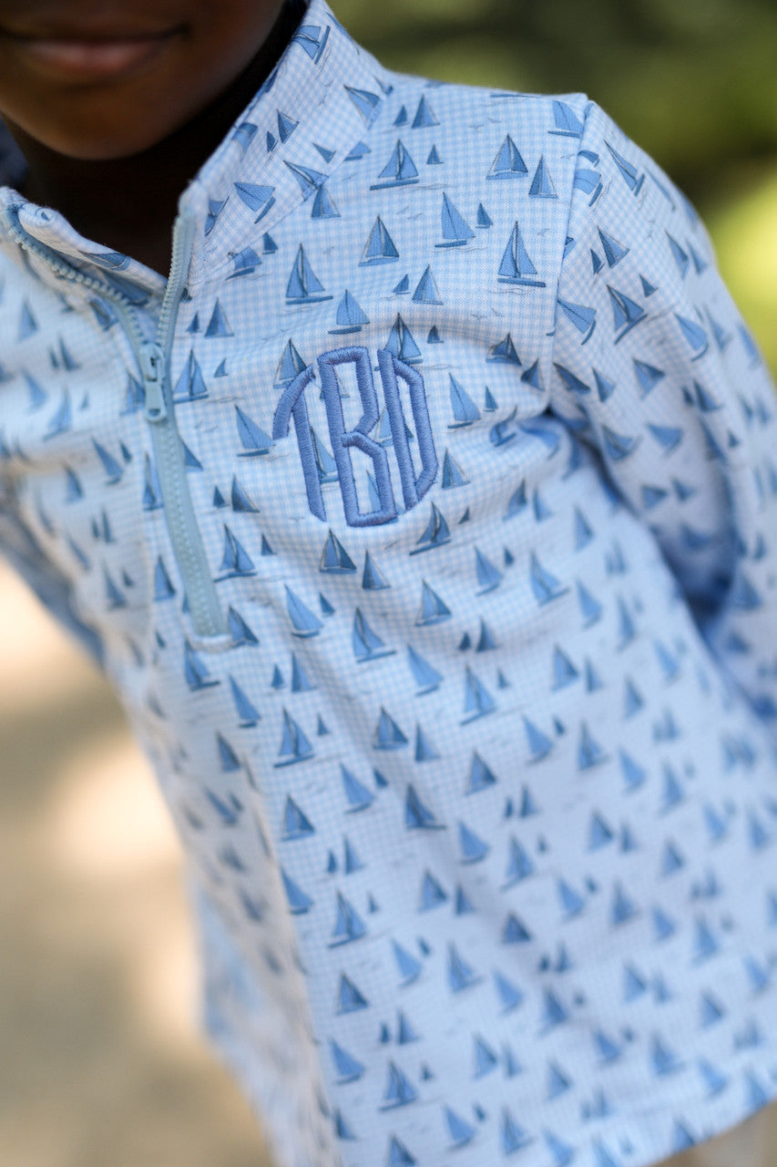 Blue Sailboat Pullover