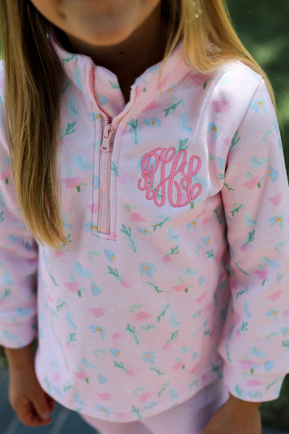 Pink Floral Pullover