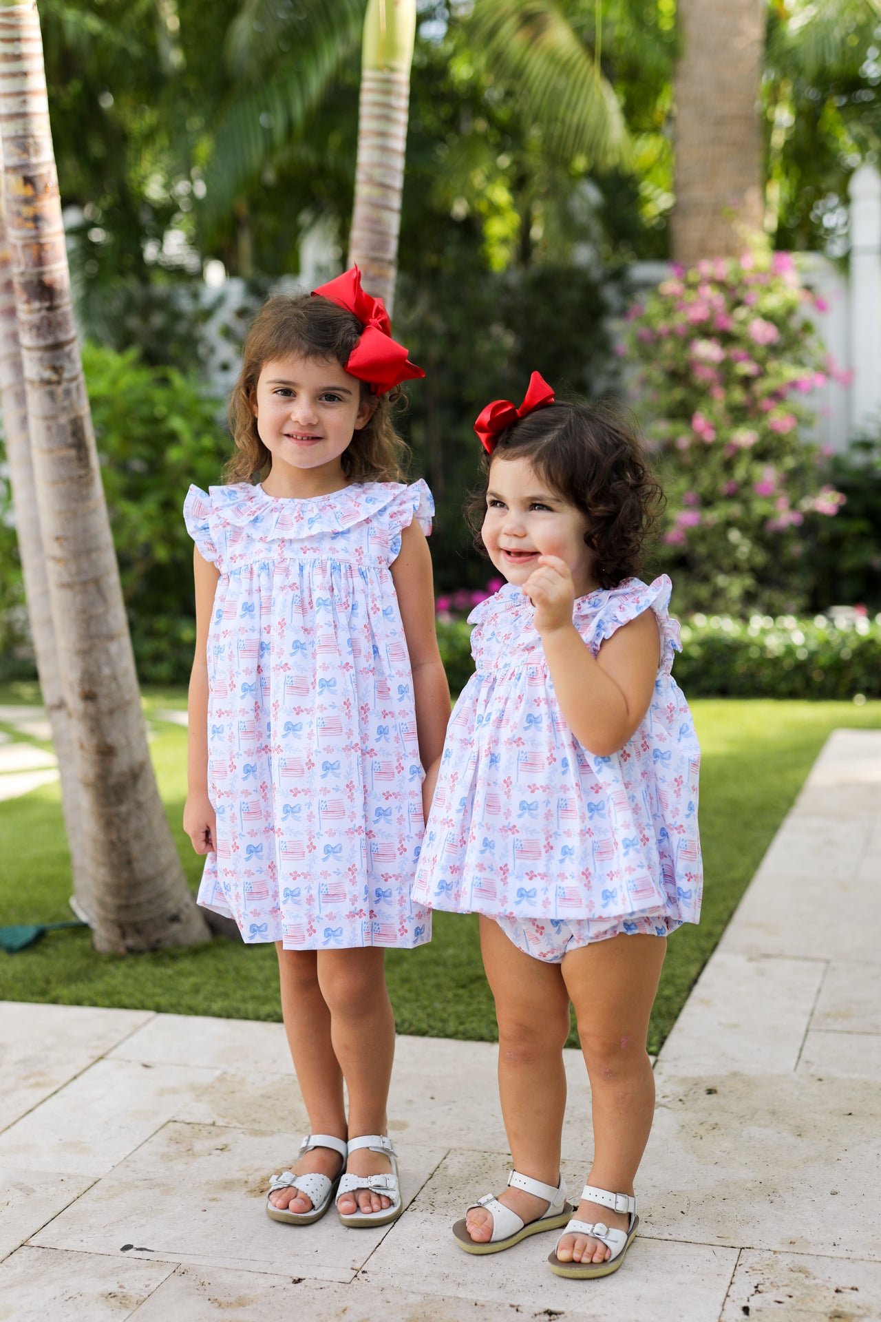 Flag And Bow Print Dress