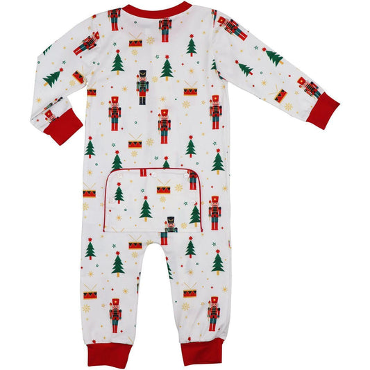 Red And Green Knit Nutcracker Zipper Pajamas