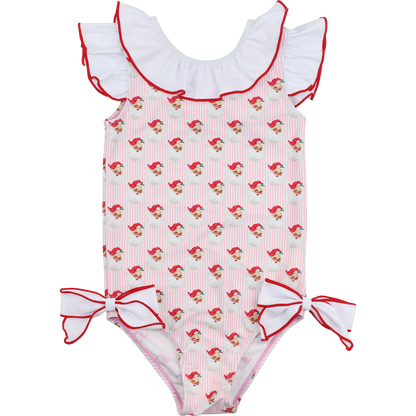 Pink Lycra Santa Swimsuit