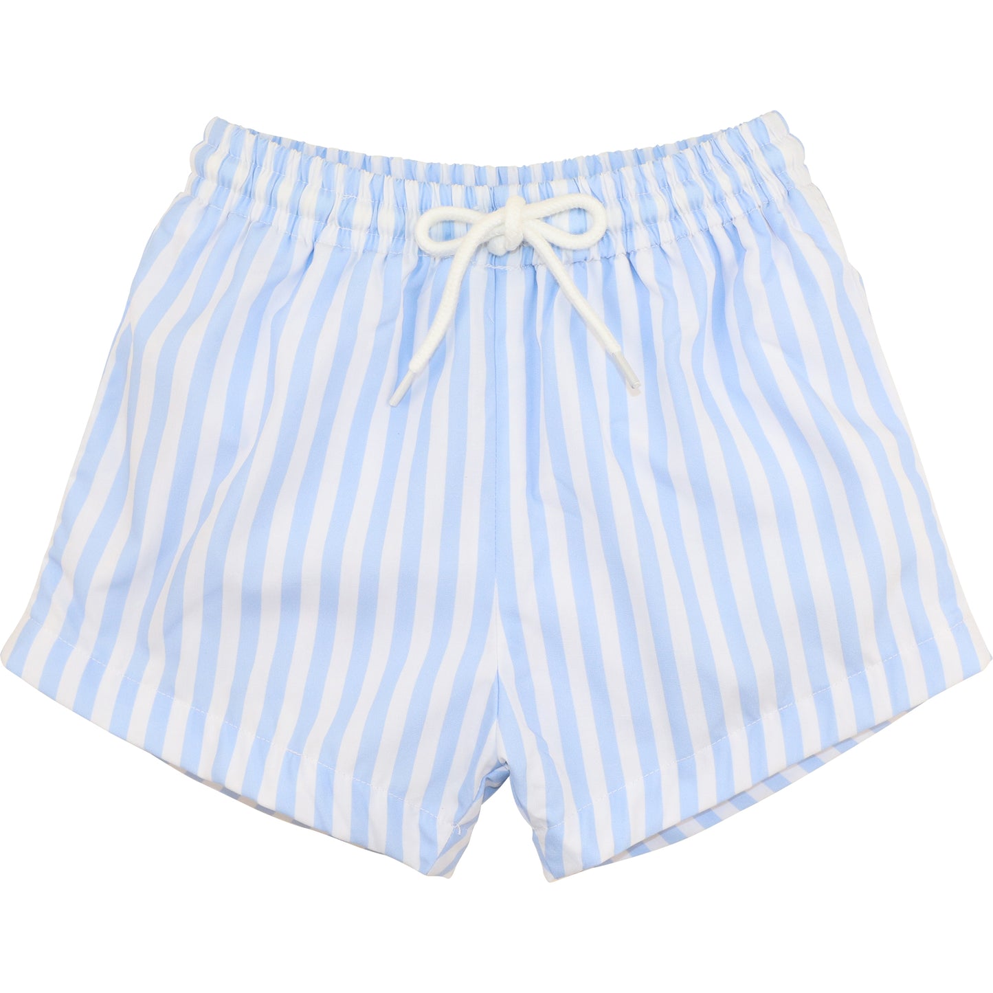 Blue And White Striped Swim Trunks