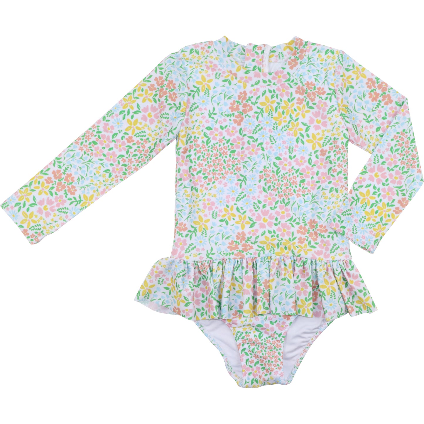 Floral Lycra Rashguard Swimsuit