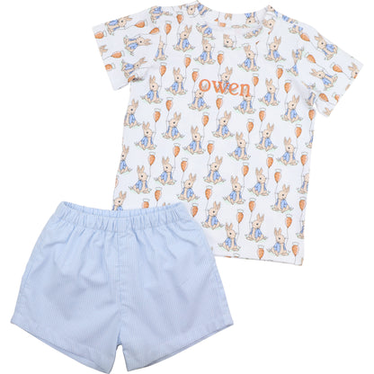 Bunny And Carrot Balloon Short Set