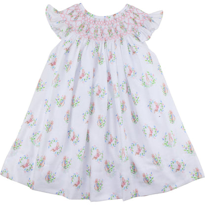 Pink Smocked Peter Rabbit Dress