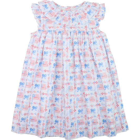 Flag And Bow Print Dress