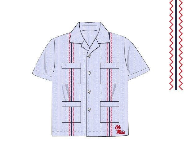 Officially Licensed Ole Miss Guayabera