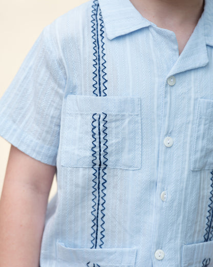 Navy Guayabera