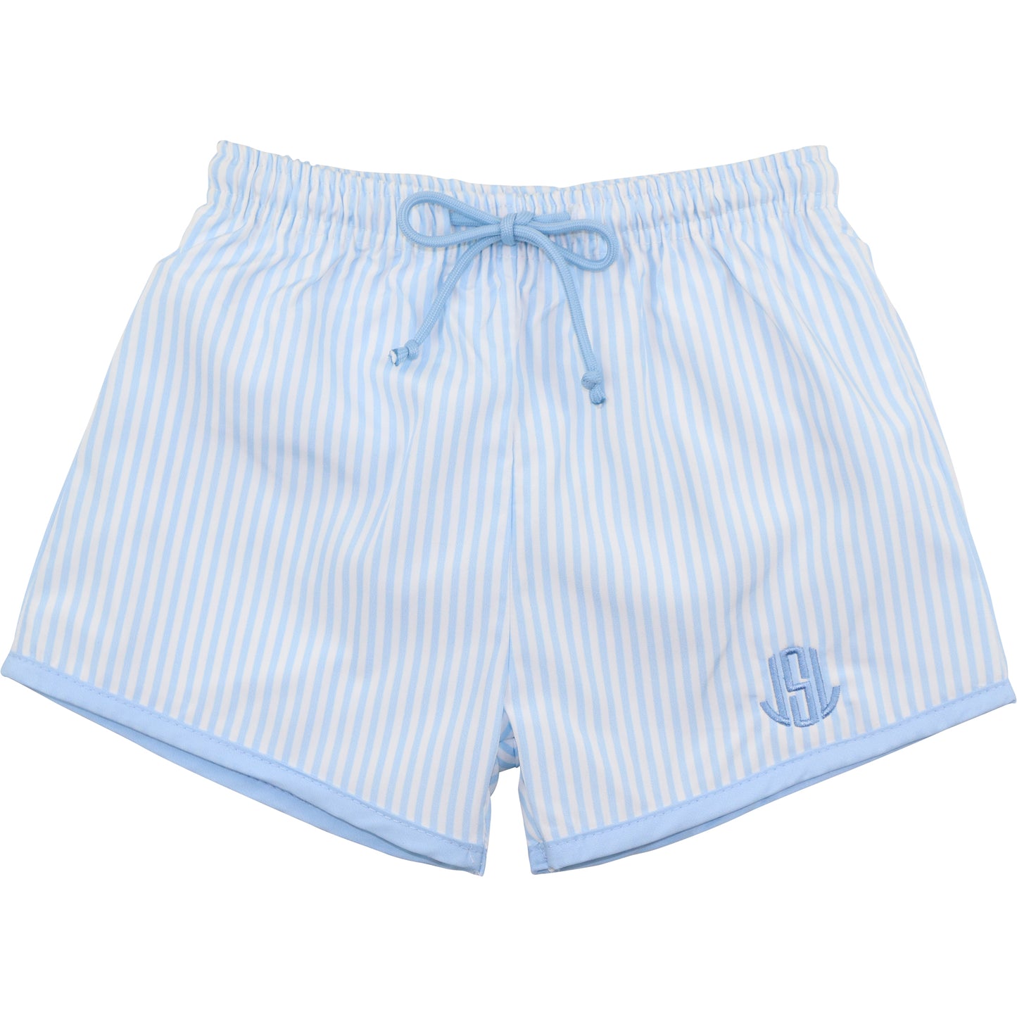 Blue Striped Swim Trunks