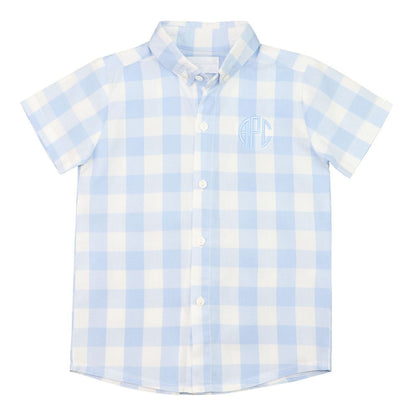 Blue Checked Button Down Shirt