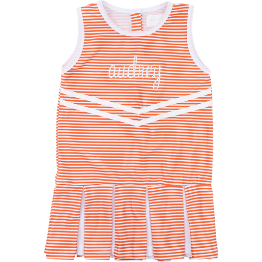 Orange Striped Lycra Tennis/Cheer Dress