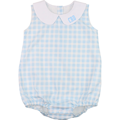 Blue And White Plaid Bubble