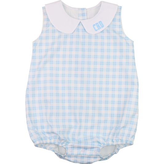 Blue And White Plaid Bubble