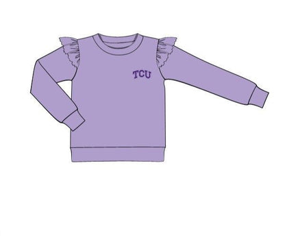 Officially Licensed TCU Ruffled Sweatshirt