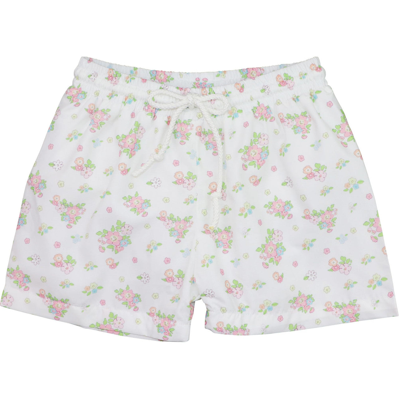 Pastel Bouquet Print Swim Trunks