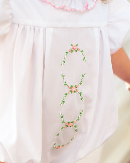 Embroidered Rosebud Bubble