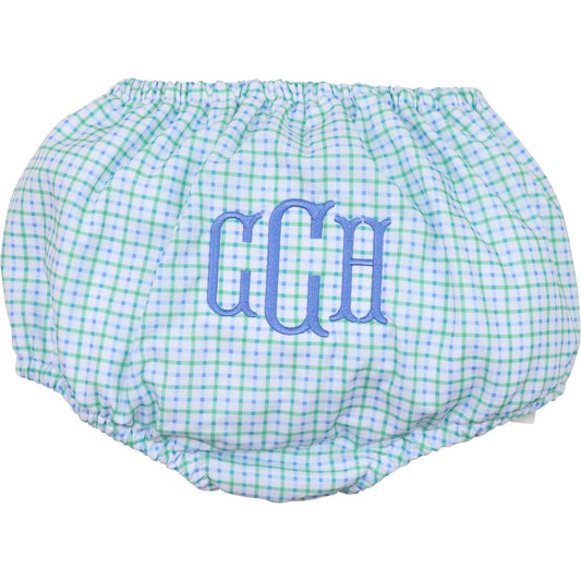 Blue And Green Windowpane Swim Bloomer