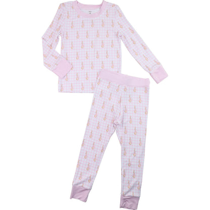 Pink Check Peter Rabbit Bamboo Knit Pajamas