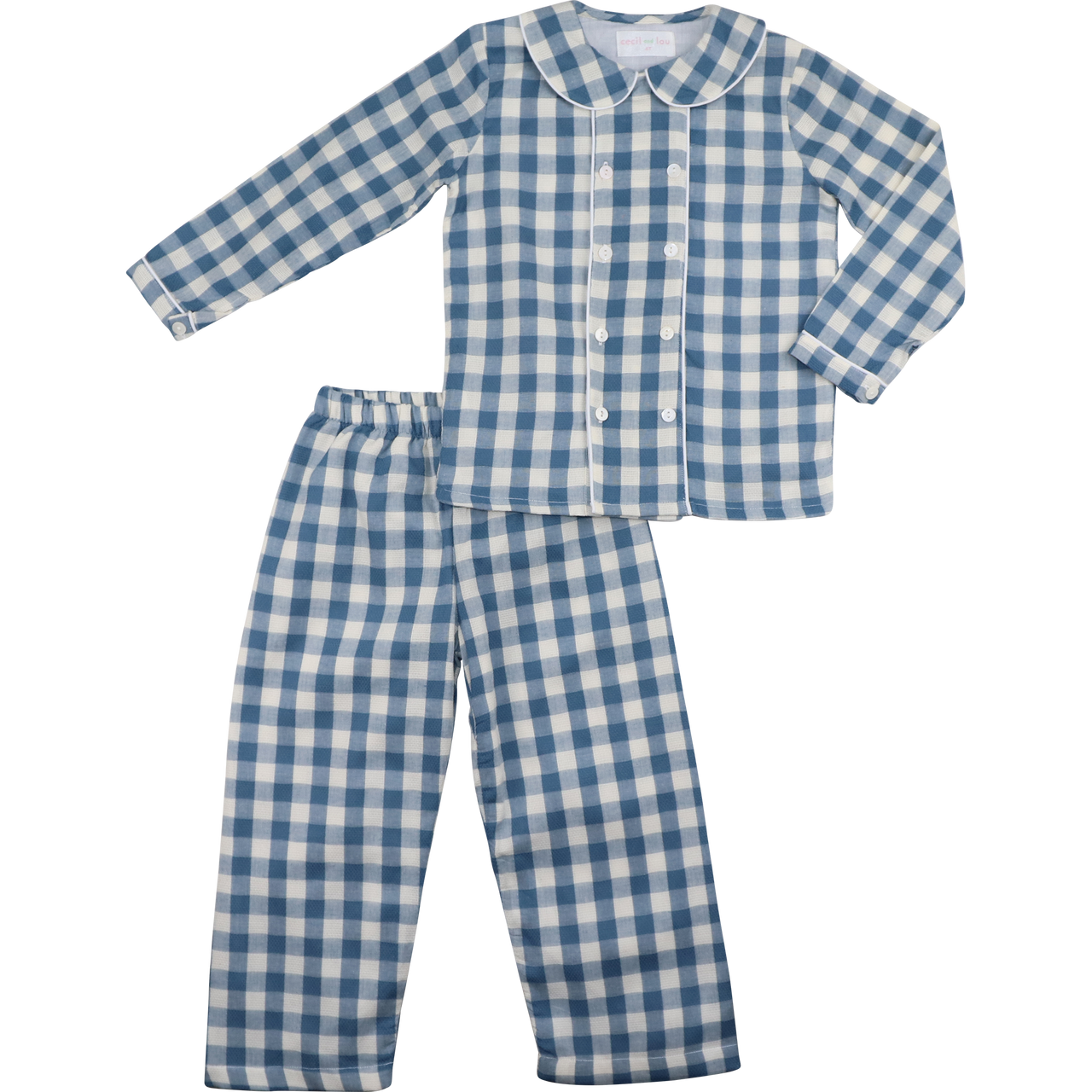 Blue Check Pant Set