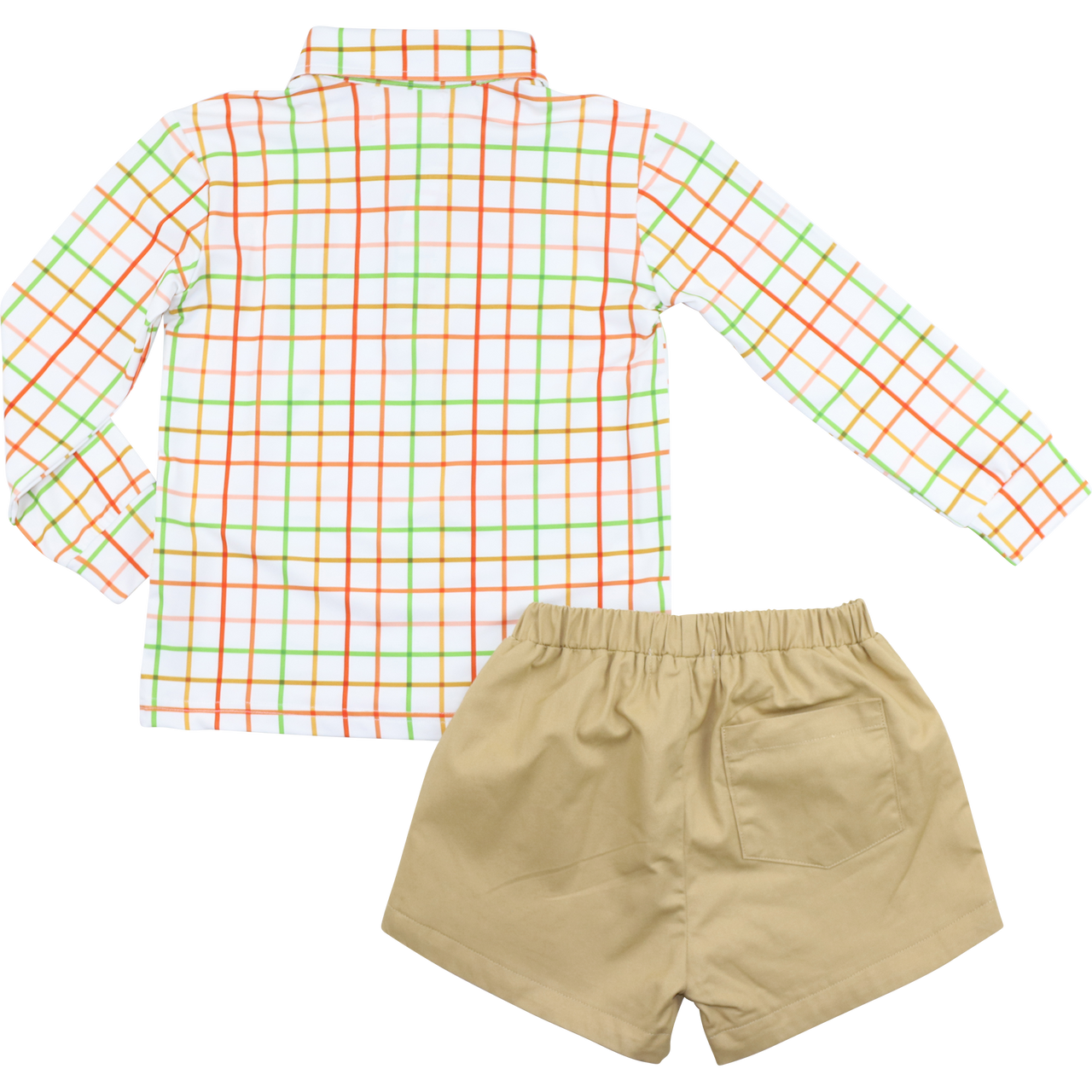 Fall Windowpane Short Set