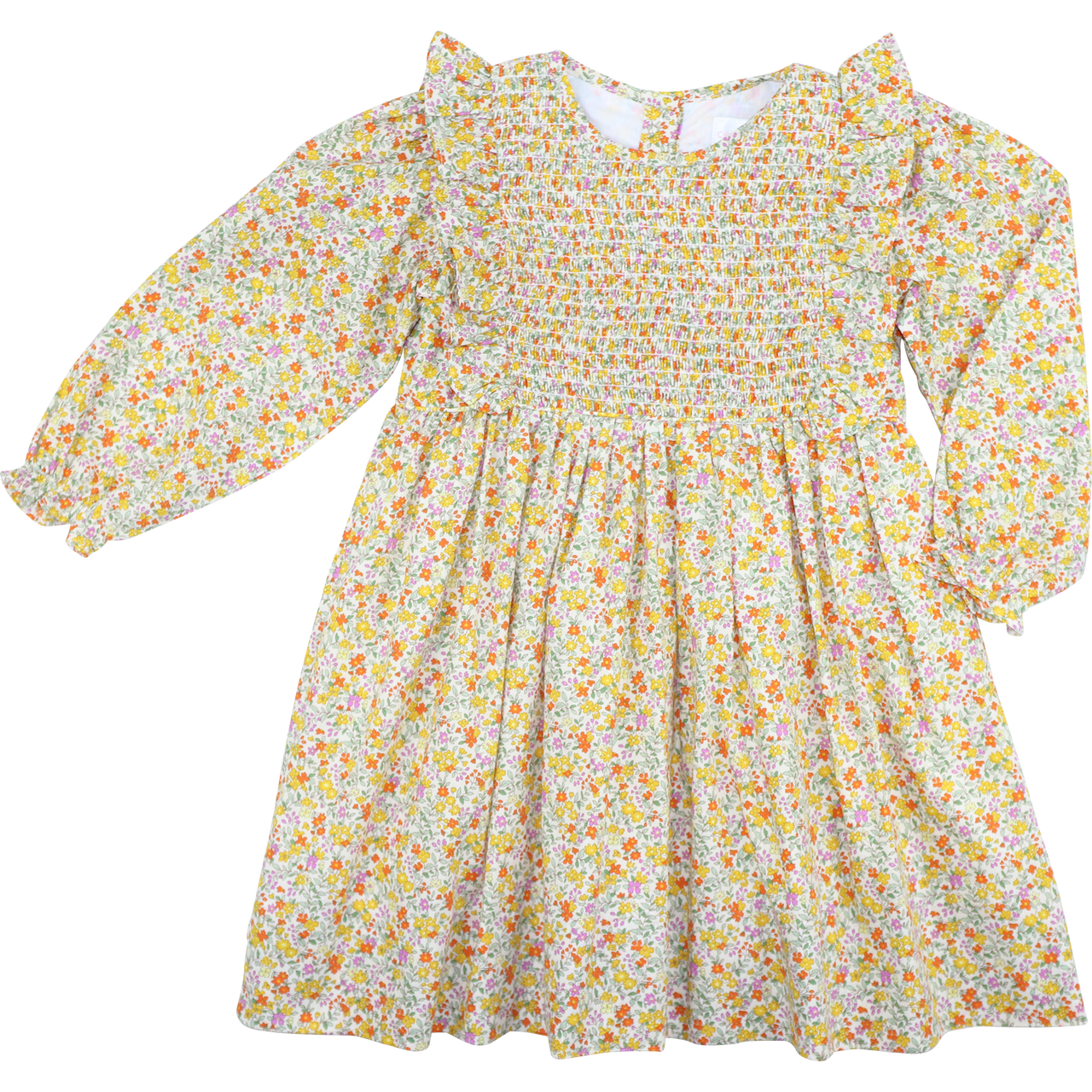 Yellow Liberty Smocked Dress