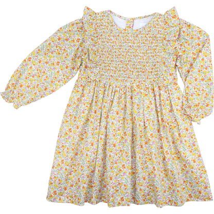 Yellow Liberty Smocked Dress