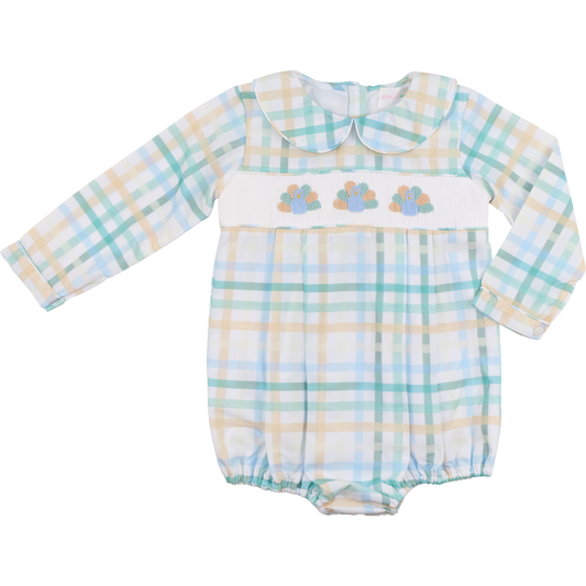 Plaid Smocked Turkey Bubble