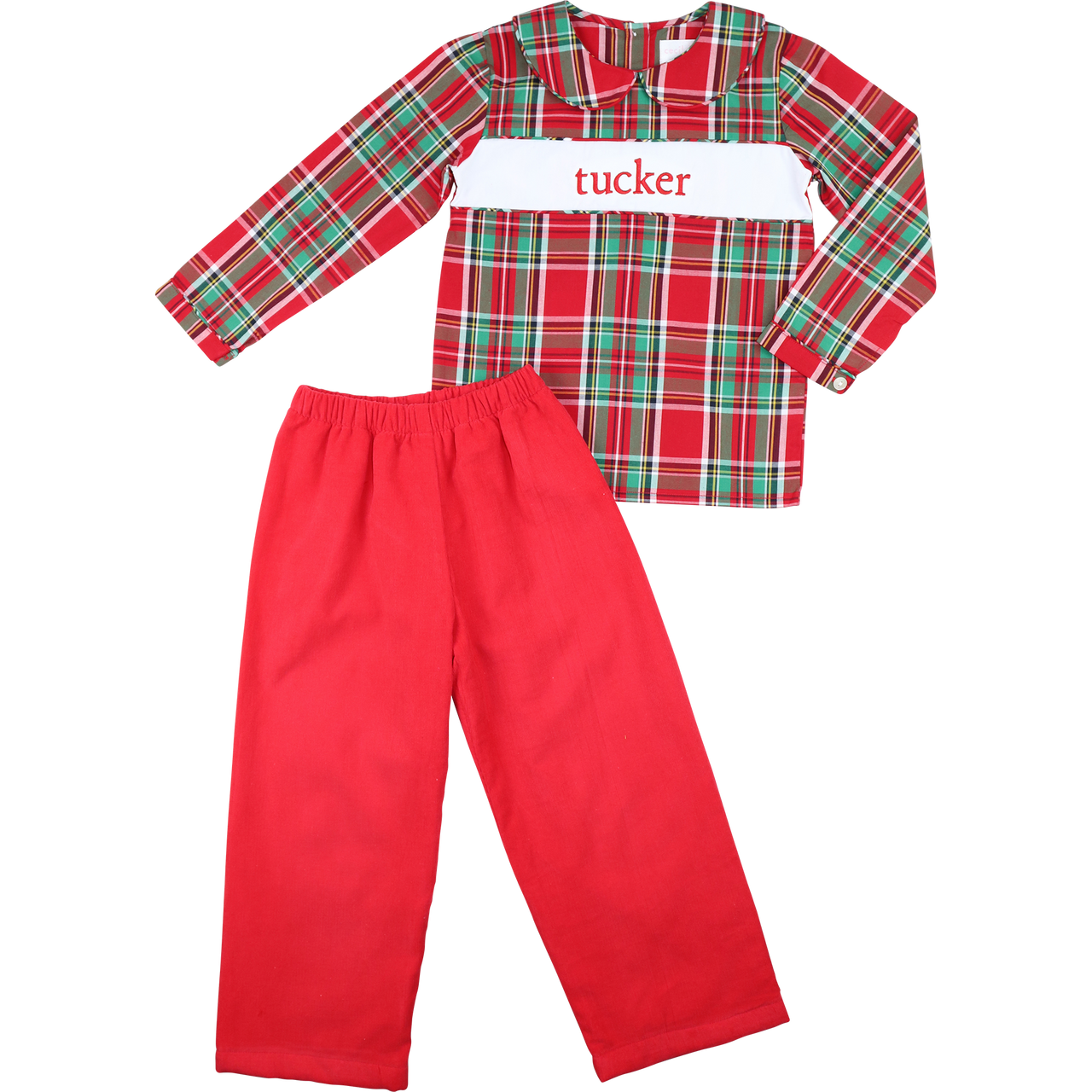 Holiday Plaid Pant Set