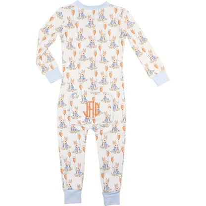 Peter Rabbit And Carrot Balloon Knit Zipper Pajamas