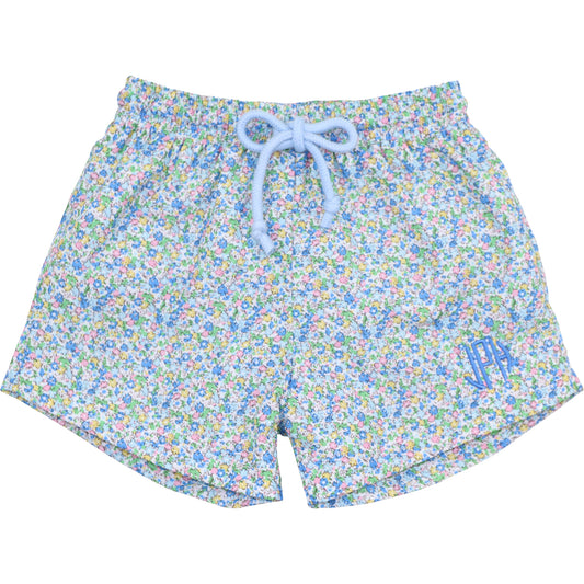 Mini Floral Print Swim Trunks