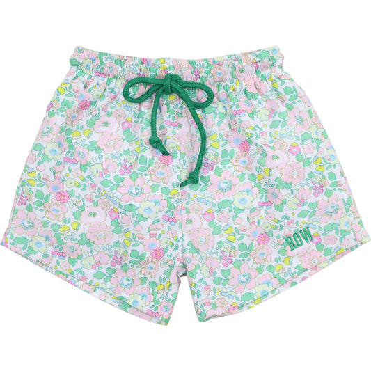 Pink And Green Liberty Swim Trunks