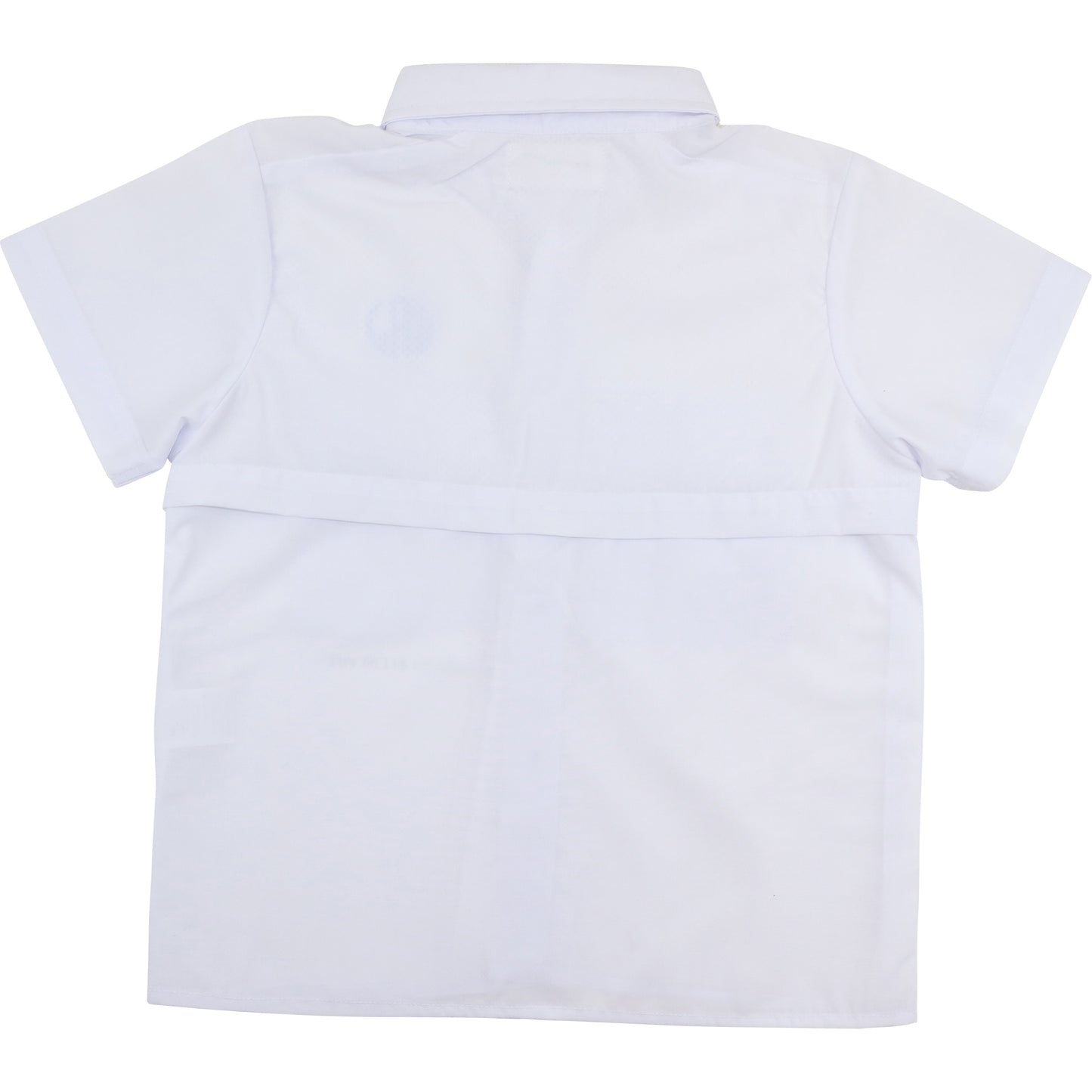 White Fishing Shirt With Velcro Pockets And Mesh Lining