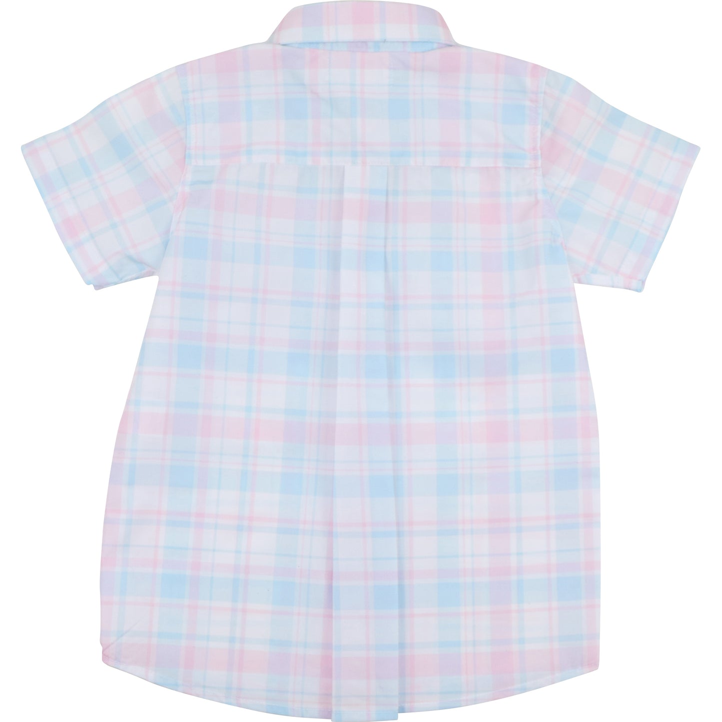 Pink And Blue Plaid Pearl Snap Shirt