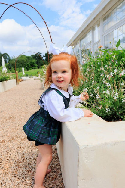 Green And Navy Plaid Diaper Set