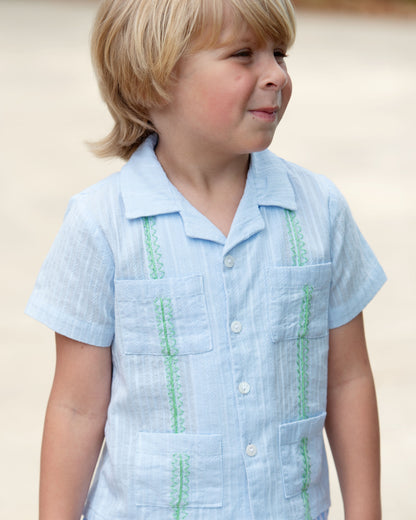 Green Guayabera