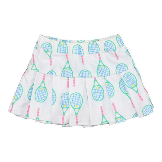 Racquet Print Lycra Tennis Skirt