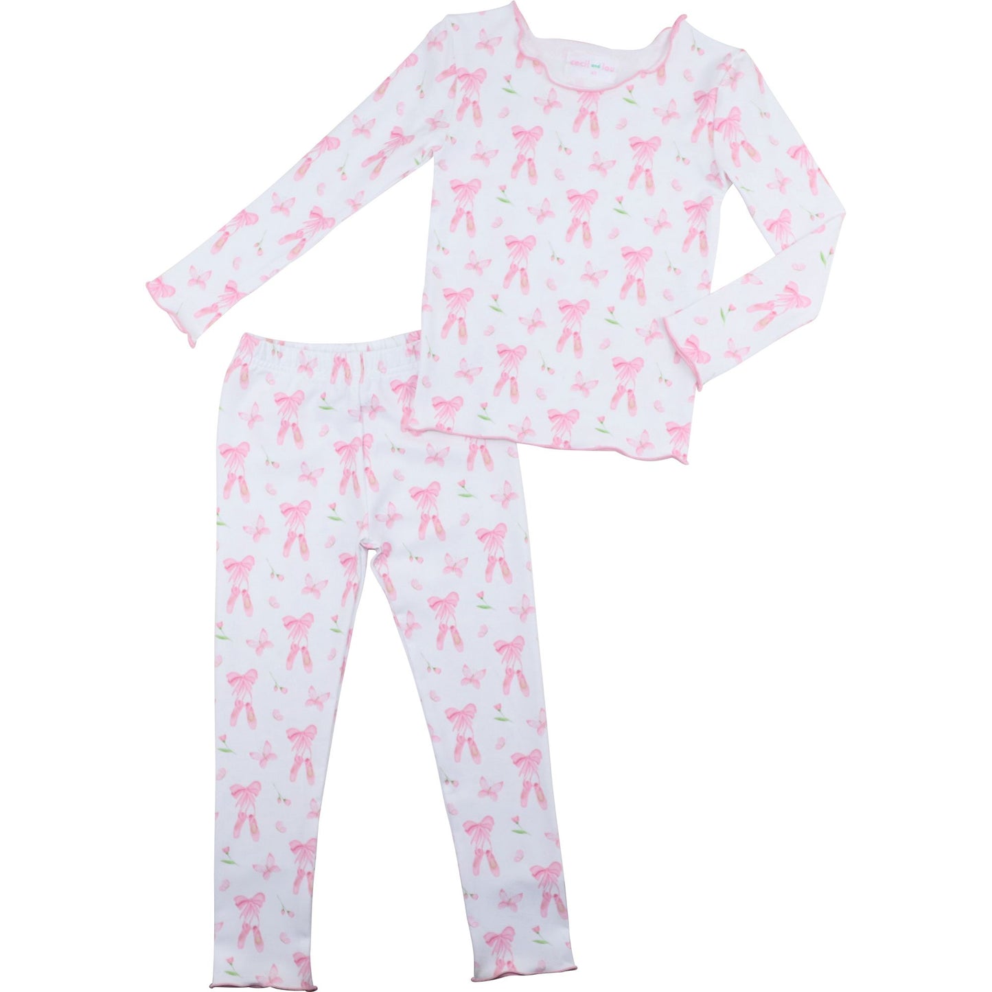 Pink Ballet Knit Pajamas