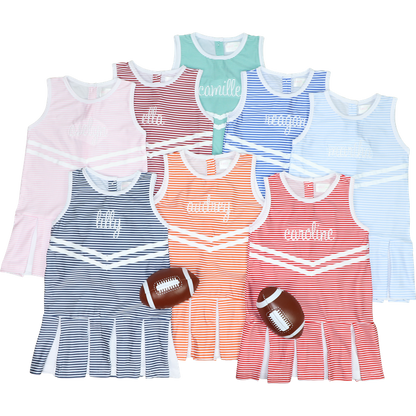 Pink Striped Lycra Tennis/Cheer Dress