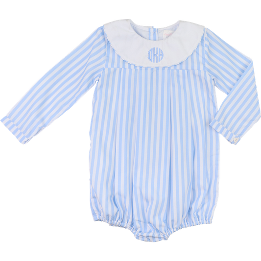 Blue Stripe Round Collar Bubble