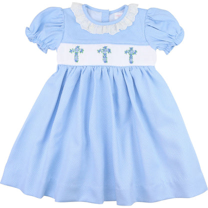 Blue Honeycomb Cross Dress