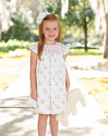 Pink Smocked Peter Rabbit Dress