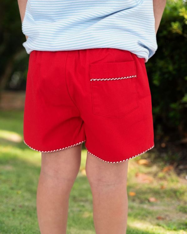 Red Twill Shorts